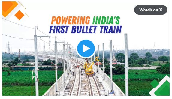 India&rsquo;s First Bullet Train Project Gathers Pace as Electrification Work Advances